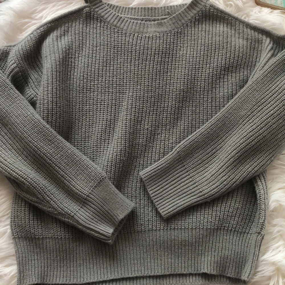 Cut out shoulder sweater